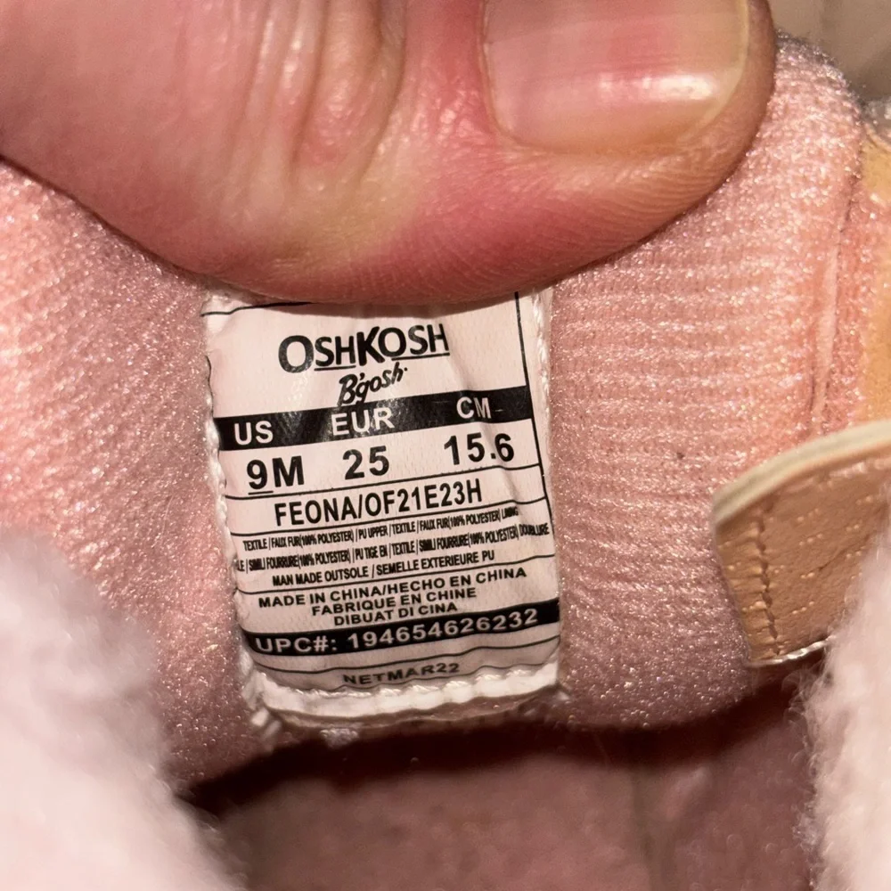 OshKosh B'gosh toddler quilted high-top sneakers